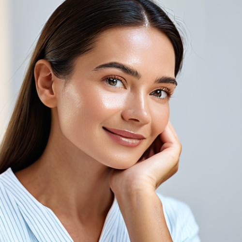 Home 8 **
"A woman with healthy, glowing skin, showcasing the benefits of hyaluronic acid. She is fully clothed in a modest, comfortable outfit suitable for daily wear. The background is a softly lit, clean environment suggesting skincare or a natural setting. Focus on the hydration and smoothness of her skin. Safe for work, appropriate content, fully clothed, professional skincare advertisement, perfect anatomy, natural proportions, high quality."
**